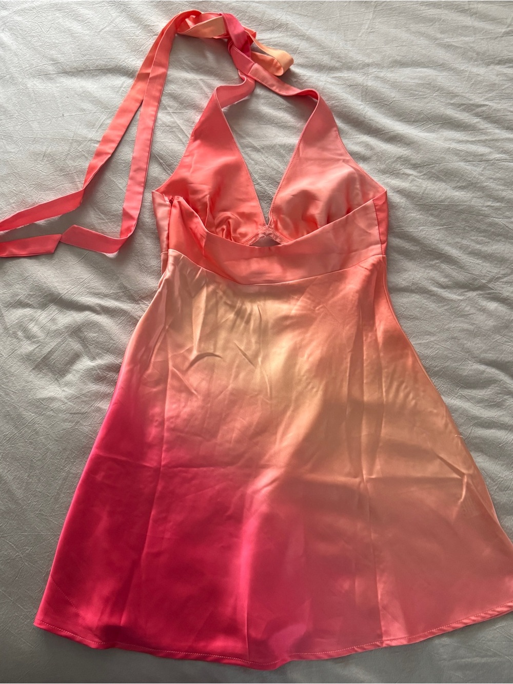 NWOT Princess Polly Laleisa Beaded Halter Mini Dress Multi - Picture 7 of 12